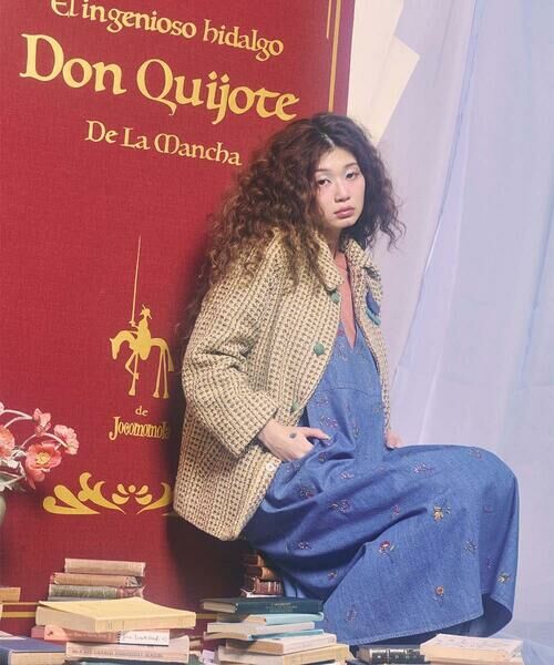 Jocomomola / ホコモモラ その他アウター | La escena inicial ジャカードハーフ丈コート | 詳細13