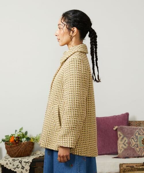 Jocomomola / ホコモモラ その他アウター | La escena inicial ジャカードハーフ丈コート | 詳細2