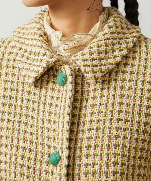 Jocomomola / ホコモモラ その他アウター | La escena inicial ジャカードハーフ丈コート | 詳細4