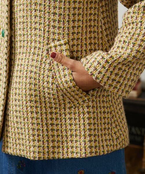 Jocomomola / ホコモモラ その他アウター | La escena inicial ジャカードハーフ丈コート | 詳細7