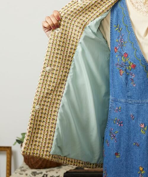 Jocomomola / ホコモモラ その他アウター | La escena inicial ジャカードハーフ丈コート | 詳細8