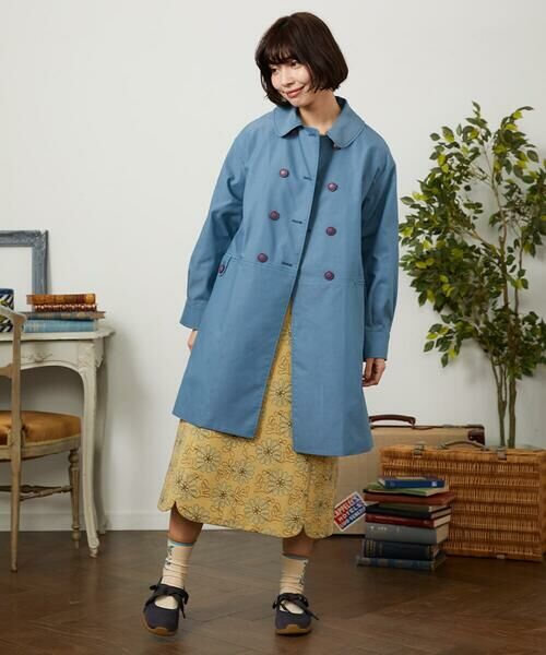 Jocomomola / ホコモモラ セットアップ | 裏地プリントロングコート | 詳細1