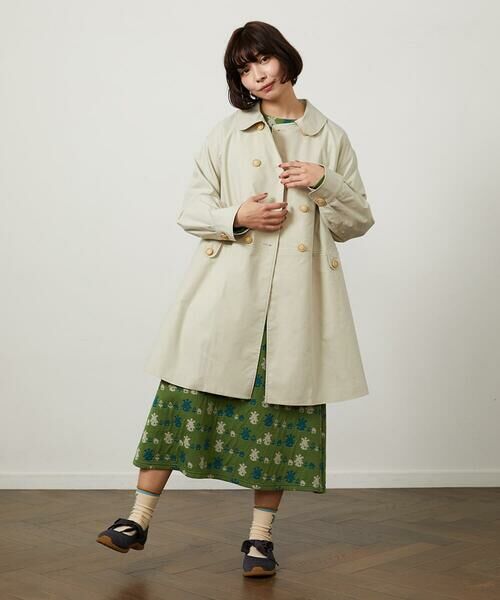 Jocomomola / ホコモモラ セットアップ | 裏地プリントロングコート | 詳細11