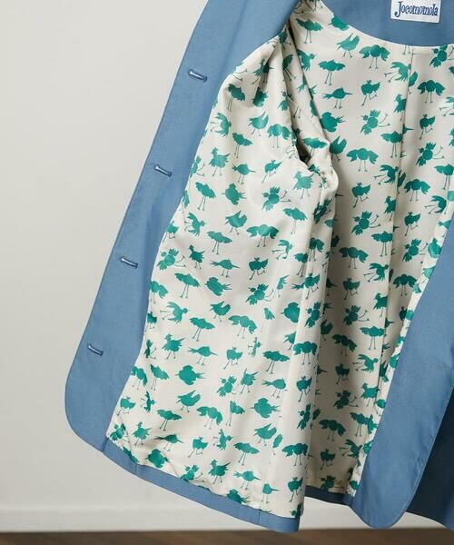 Jocomomola / ホコモモラ セットアップ | 裏地プリント  ノーカラーミドル丈コート | 詳細5
