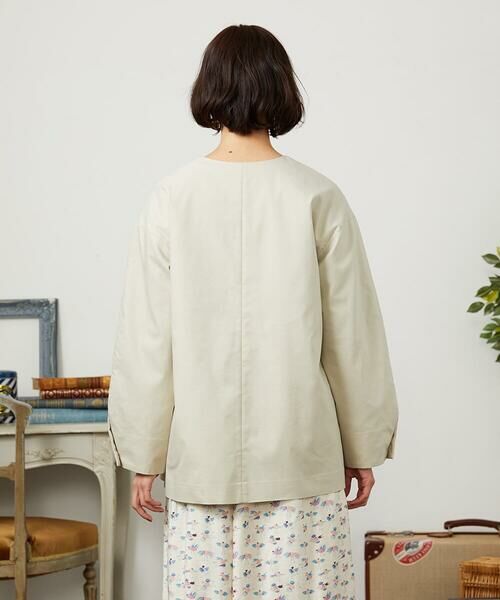 Jocomomola / ホコモモラ セットアップ | 裏地プリント  ノーカラーミドル丈コート | 詳細11