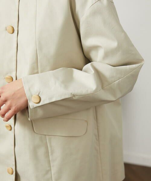 Jocomomola / ホコモモラ セットアップ | 裏地プリント  ノーカラーミドル丈コート | 詳細14