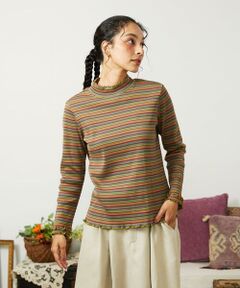 Jocomomola / ホコモモラ カットソー | Dentado ボーダーハイネックカットソー