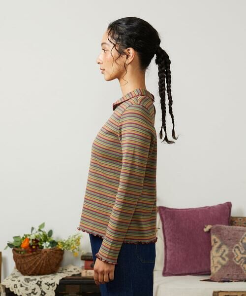 Jocomomola / ホコモモラ カットソー | Dentado ボーダー襟付きカットソー | 詳細14