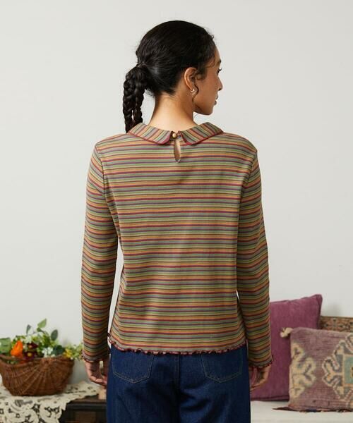 Jocomomola / ホコモモラ カットソー | Dentado ボーダー襟付きカットソー | 詳細15