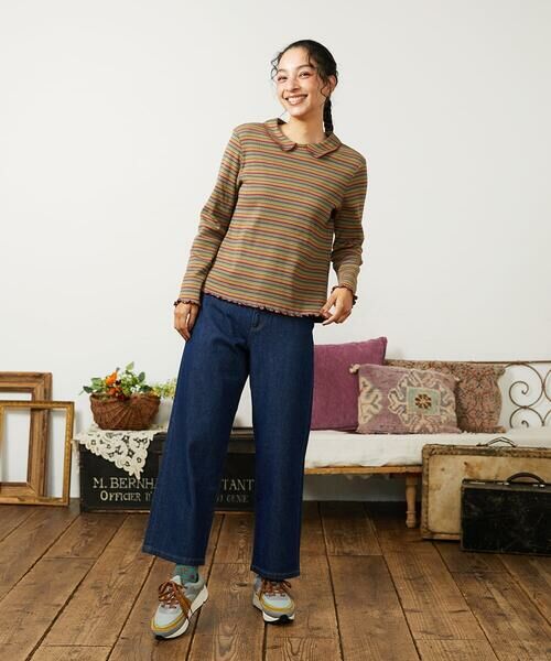 Jocomomola / ホコモモラ カットソー | Dentado ボーダー襟付きカットソー | 詳細6