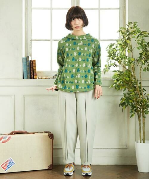 Jocomomola / ホコモモラ カットソー | Molino ロールカラーダブルジャカード総柄カットソー | 詳細2