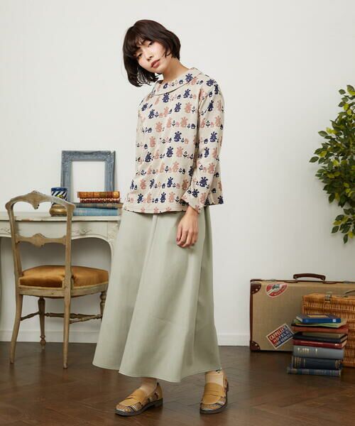 Jocomomola / ホコモモラ カットソー | Molino ロールカラーダブルジャカード総柄カットソー | 詳細5