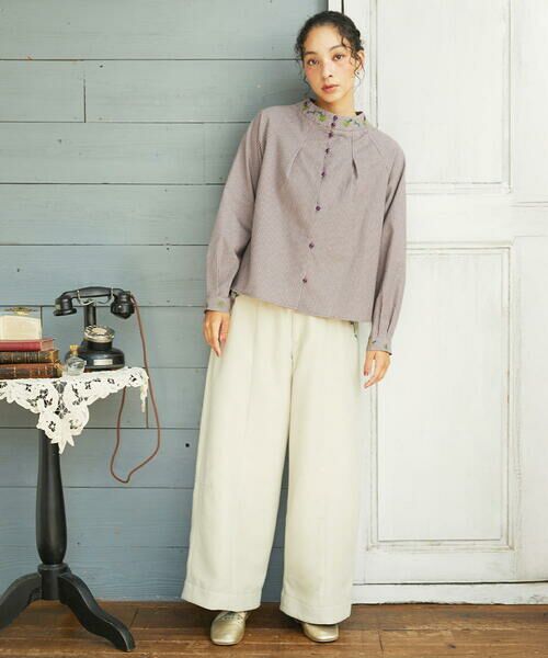 Jocomomola / ホコモモラ その他パンツ | Pradera ピーチ起毛ワイドパンツ | 詳細18