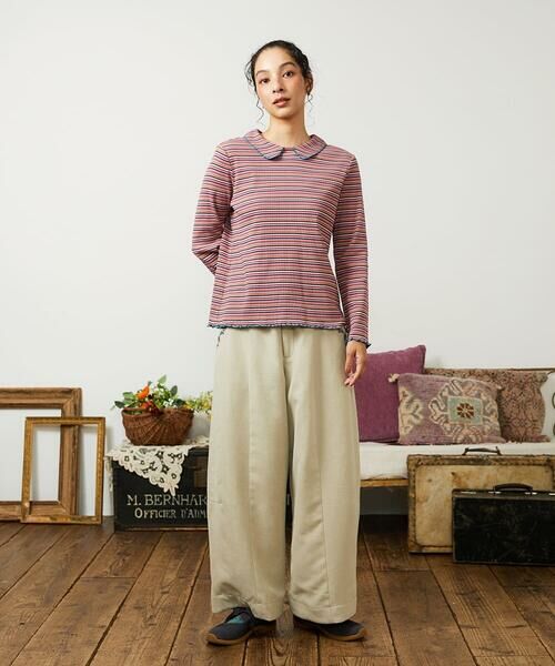 Jocomomola / ホコモモラ その他パンツ | Pradera ピーチ起毛ワイドパンツ | 詳細19