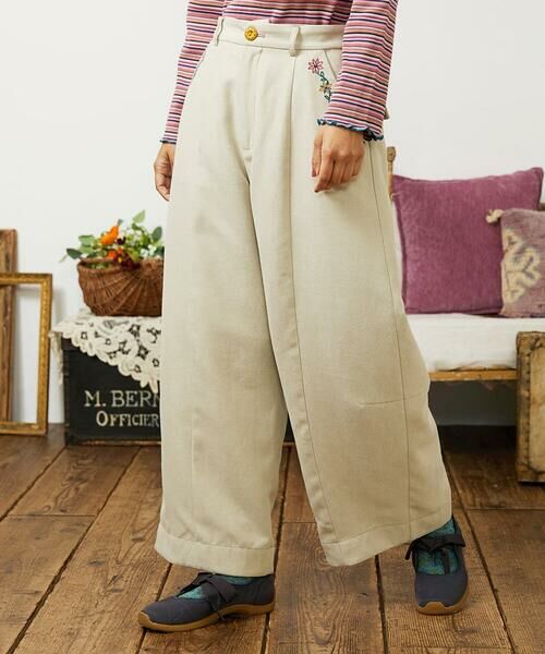 Jocomomola / ホコモモラ その他パンツ | Pradera ピーチ起毛ワイドパンツ | 詳細21