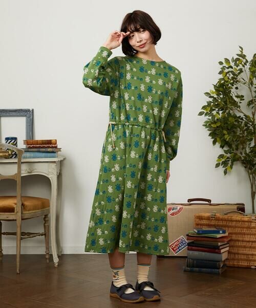 Jocomomola / ホコモモラ ロング・マキシ丈ワンピース | Molino ダブルジャカード総柄ワンピース | 詳細2