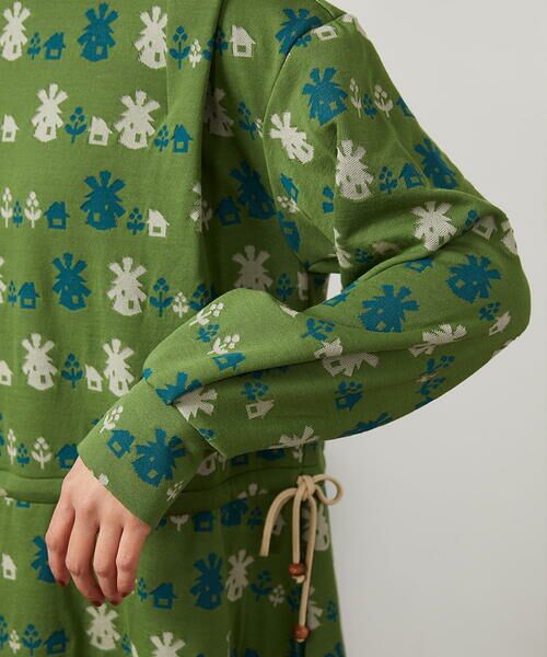 Jocomomola / ホコモモラ ロング・マキシ丈ワンピース | Molino ダブルジャカード総柄ワンピース | 詳細7