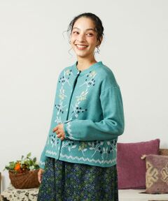 Jocomomola / ホコモモラ セットアップ | El galgo フラワーモチーフニットカーディガン