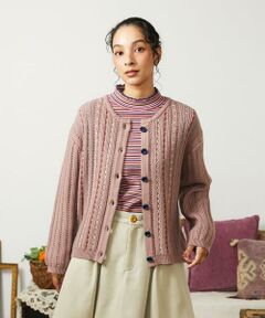 Jocomomola / ホコモモラ カーディガン・ボレロ | Escalera 刺繍ニットカーディガン