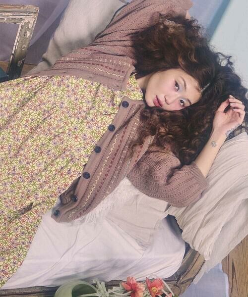 Jocomomola / ホコモモラ カーディガン・ボレロ | Escalera 刺繍ニットカーディガン | 詳細11