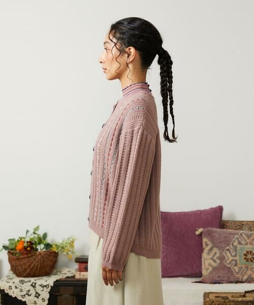 Jocomomola / ホコモモラ カーディガン・ボレロ | Escalera 刺繍ニットカーディガン | 詳細3