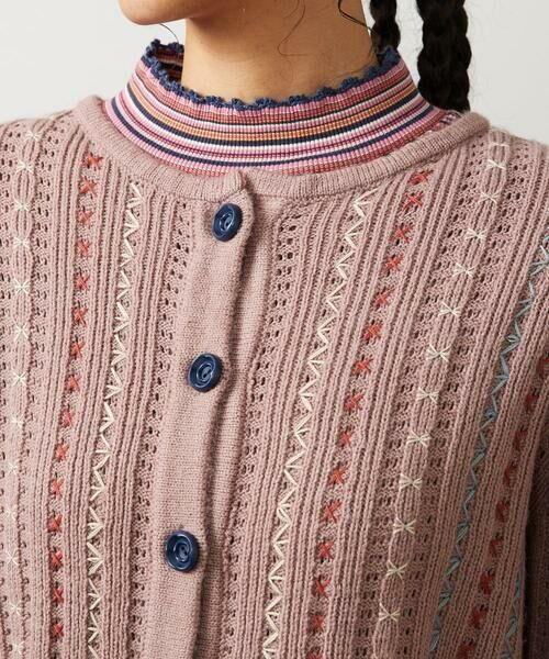 Jocomomola / ホコモモラ カーディガン・ボレロ | Escalera 刺繍ニットカーディガン | 詳細5