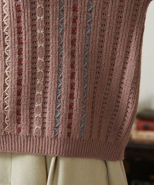 Jocomomola / ホコモモラ カーディガン・ボレロ | Escalera 刺繍ニットカーディガン | 詳細8