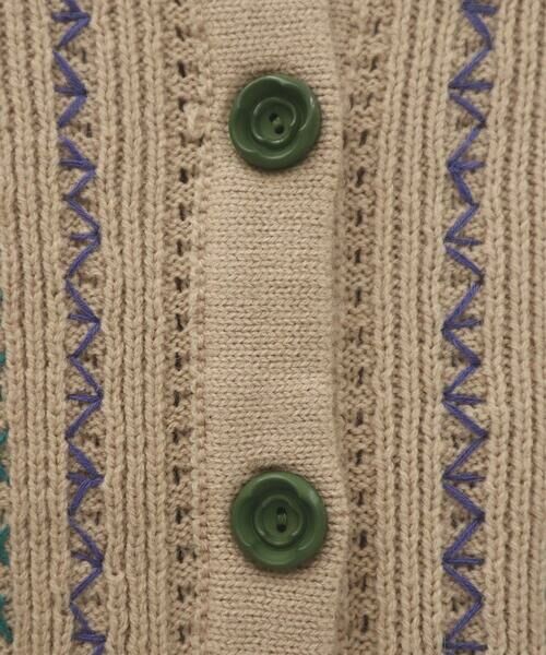 Jocomomola / ホコモモラ カーディガン・ボレロ | Escalera 刺繍ニットカーディガン | 詳細15