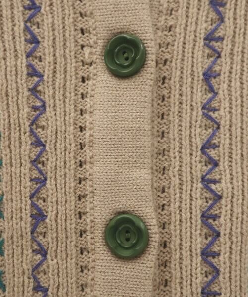 Jocomomola / ホコモモラ カーディガン・ボレロ | Escalera 刺繍ニットカーディガン | 詳細20