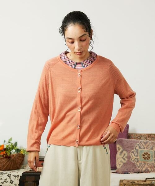 Jocomomola / ホコモモラ カーディガン・ボレロ | Suave シアーニットカーディガン | 詳細1