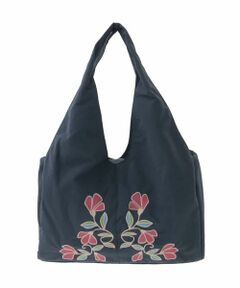 Jocomomola / ホコモモラ トートバッグ | フラワー刺繍ナイロントートバッグ