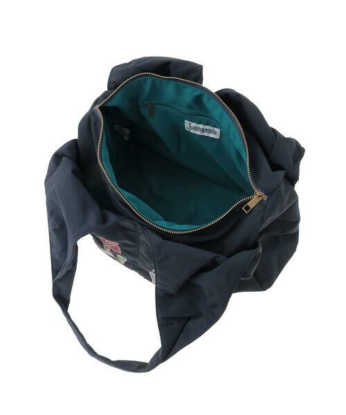 Jocomomola / ホコモモラ トートバッグ | フラワー刺繍ナイロントートバッグ | 詳細11