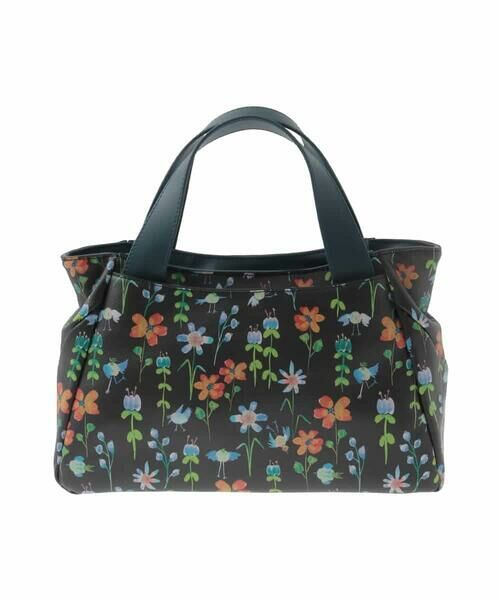 Jocomomola / ホコモモラ トートバッグ | 【2WAY】フラワープリントトートバッグ（ブラック）