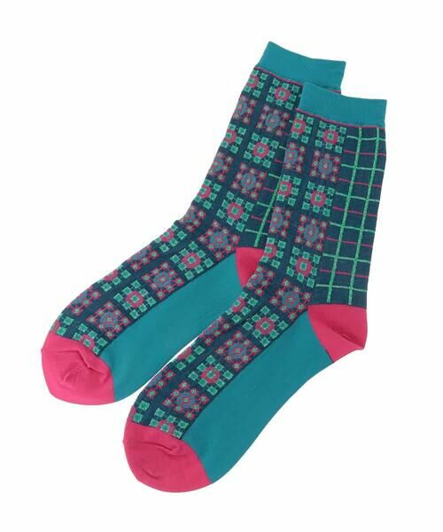 Jocomomola / ホコモモラ その他小物 | 幾何柄ジャカードソックス | 詳細1