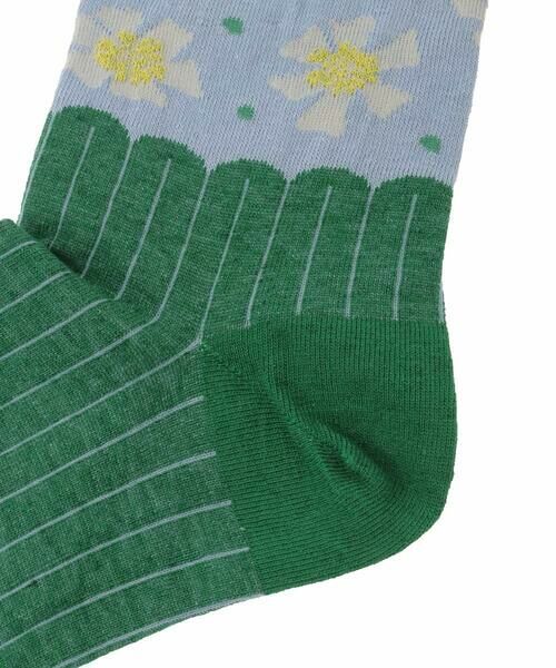 Jocomomola / ホコモモラ その他小物 | 配色フラワージャカードソックス | 詳細3