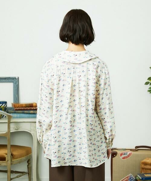 Jocomomola / ホコモモラ シャツ・ブラウス | Palminos ビックカラー鳥プリントロングブラウス | 詳細8