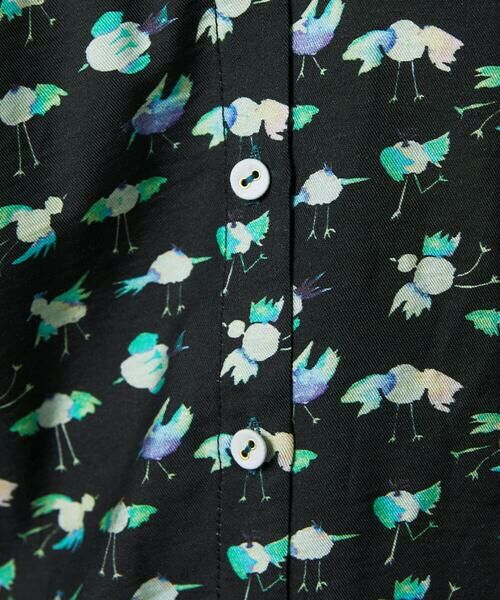 Jocomomola / ホコモモラ シャツ・ブラウス | Palminos ビックカラー鳥プリントロングブラウス | 詳細18