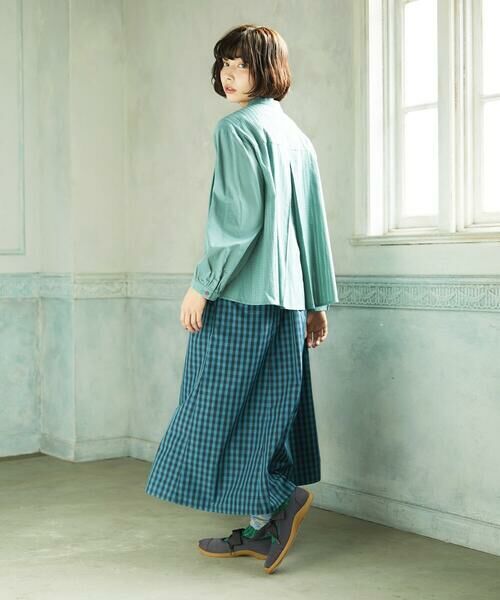 Jocomomola / ホコモモラ シャツ・ブラウス | Tejido ドッキングスタンドカラーブラウス | 詳細4