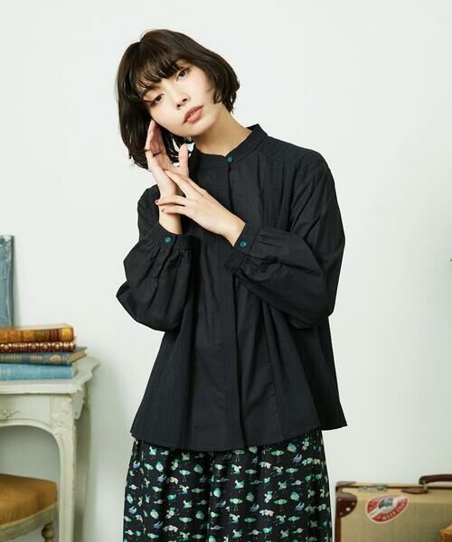 Jocomomola / ホコモモラ シャツ・ブラウス | Tejido ドッキングスタンドカラーブラウス | 詳細7