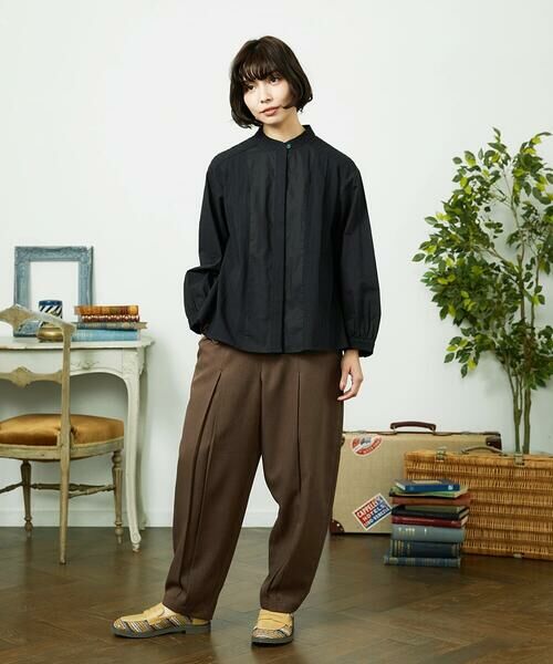 Jocomomola / ホコモモラ シャツ・ブラウス | Tejido ドッキングスタンドカラーブラウス | 詳細8