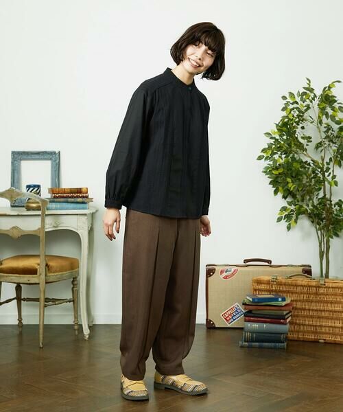 Jocomomola / ホコモモラ シャツ・ブラウス | Tejido ドッキングスタンドカラーブラウス | 詳細9