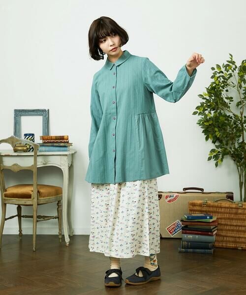 Jocomomola / ホコモモラ シャツ・ブラウス | Tejido ドッキングロング丈ブラウス | 詳細2