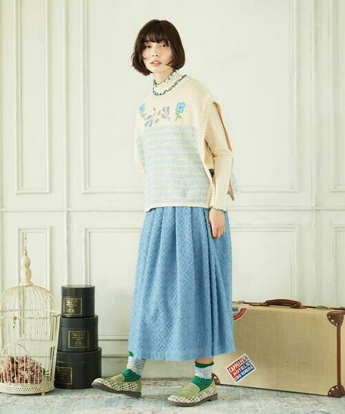 Jocomomola / ホコモモラ ベスト | Nide de pajaro ファンシーヤーンニットベスト | 詳細10