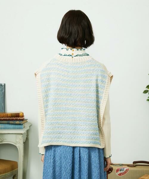 Jocomomola / ホコモモラ ベスト | Nide de pajaro ファンシーヤーンニットベスト | 詳細12