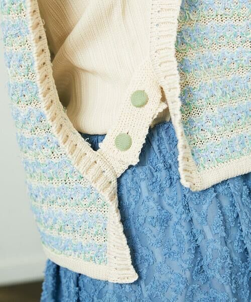 Jocomomola / ホコモモラ ベスト | Nide de pajaro ファンシーヤーンニットベスト | 詳細15