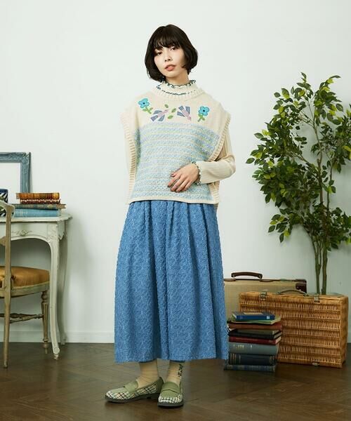 Jocomomola / ホコモモラ ベスト | Nide de pajaro ファンシーヤーンニットベスト | 詳細7