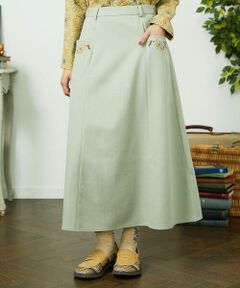 Jocomomola / ホコモモラ ロング・マキシ丈スカート | Pluma de flecha フレアスカート