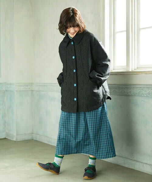 Jocomomola / ホコモモラ その他アウター | Ｌinea ジャカード 中綿入りコート | 詳細2