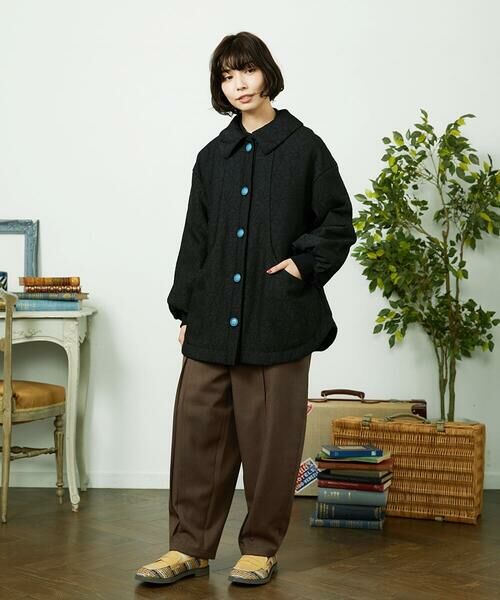 Jocomomola / ホコモモラ その他アウター | Ｌinea ジャカード 中綿入りコート | 詳細4