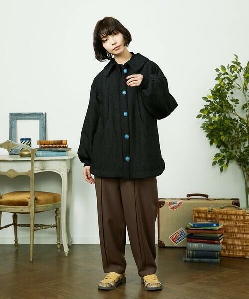 Jocomomola / ホコモモラ その他アウター | Ｌinea ジャカード 中綿入りコート | 詳細5